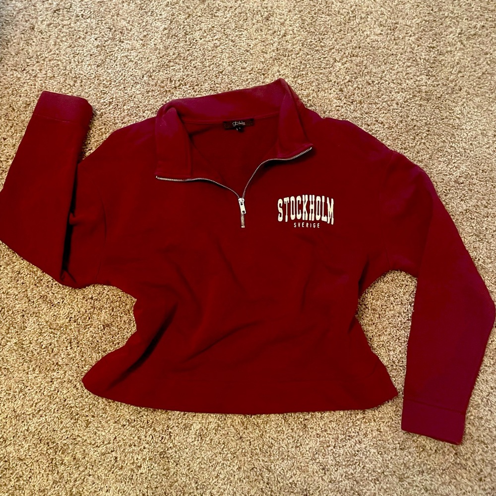 Burgundy cute cozy women’s quarter zip